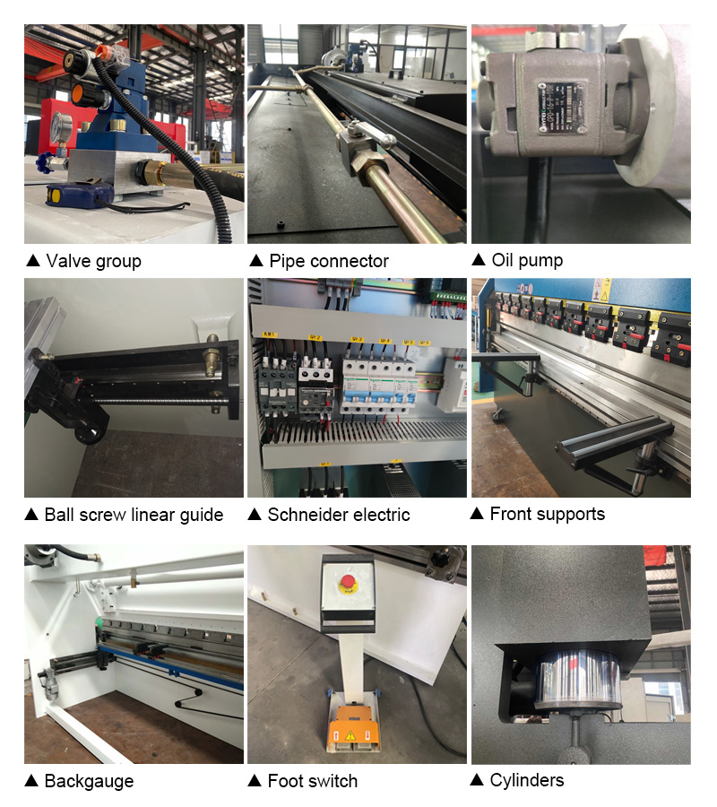 63t 2500mm Nc Carbon Steel Sheet Bending Machine Hydraulic Press Brake 63t 2500mm NC Machine à cintrer de tôle d'acier au carbone Presse plieuse hydraulique