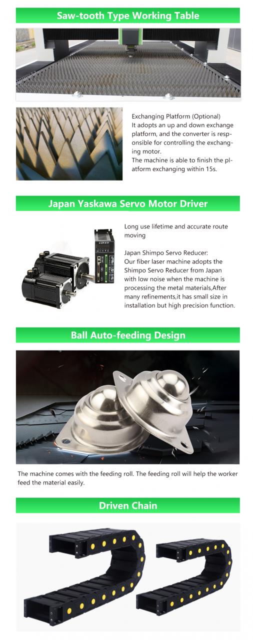 Carbon Iron Aluminum Metal Stainless Steel Cnc Fiber Laser Cutting Machine Découpeuse de laser de fibre de commande numérique par ordinateur d'acier inoxydable de métal en aluminium de fer de carbone