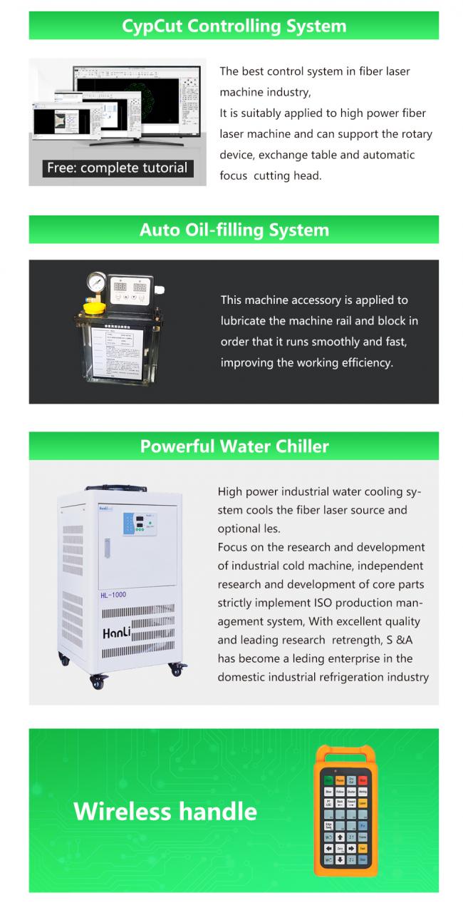 Carbon Iron Aluminum Metal Stainless Steel Cnc Fiber Laser Cutting Machine Découpeuse de laser de fibre de commande numérique par ordinateur d'acier inoxydable de métal en aluminium de fer de carbone