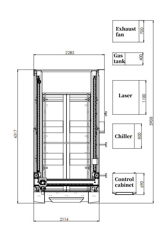China Industrial Metal Aluminum 1kw 2kw Sheet Metal Fiber Laser Cutting Machine La Chine Industrial Metal Aluminium 1kw 2kw Machine de découpe laser à fibre de tôle