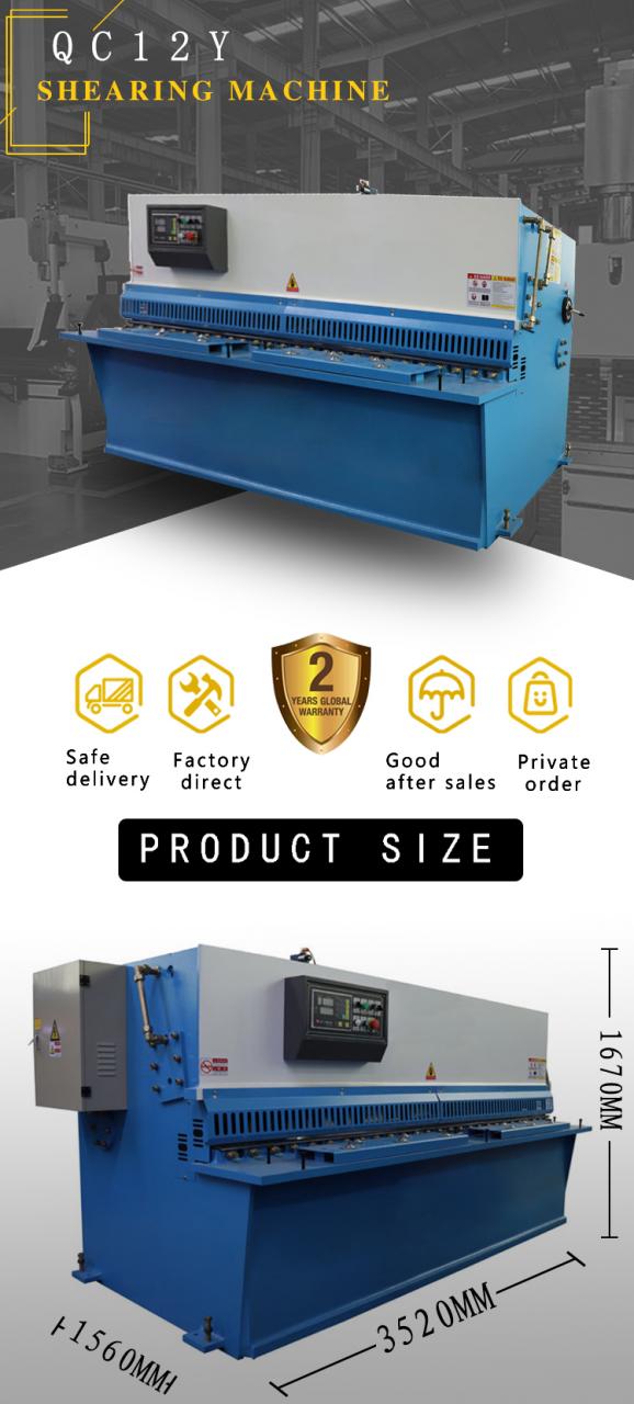 Hydraulic Guillotine Shear Machine Qc12y 8*6000mm Guillotine Industrial Sheet Metal Aluminium Stainless Steel Cutting Shearing M Machine de cisaillement Guillotine hydraulique Qc12y 8*6000mm Guillotine industrielle tôle aluminium acier inoxydable coupe cisaillement M