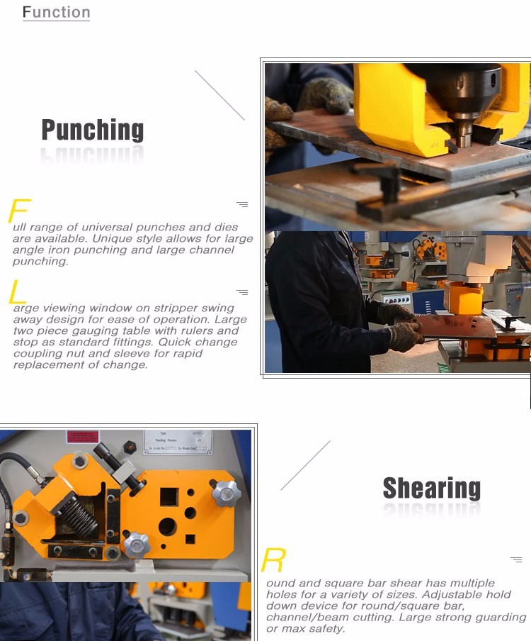 Machine de cisaillement et de poinçonnage combinée par ouvrier hydraulique multifonctionnel de fer de la série Q35y