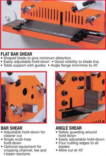 Q35y Series Multifunctional Hydraulic Iron Worker Combined Shearing And Punching Machine Machine de cisaillement et de poinçonnage combinée par ouvrier hydraulique multifonctionnel de fer de la série Q35y