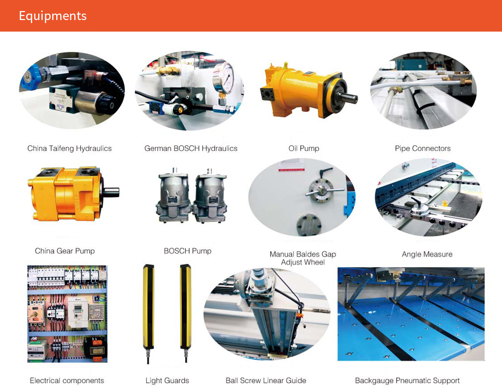 QC11K 10 12 16 mm 3200 4000mm Metal Guillotine Shear CNC Guillotine Shearing Machine QC11K 10 12 16 mm 3200 4000mm Cisaille à guillotine en métal Cisaille à guillotine CNC